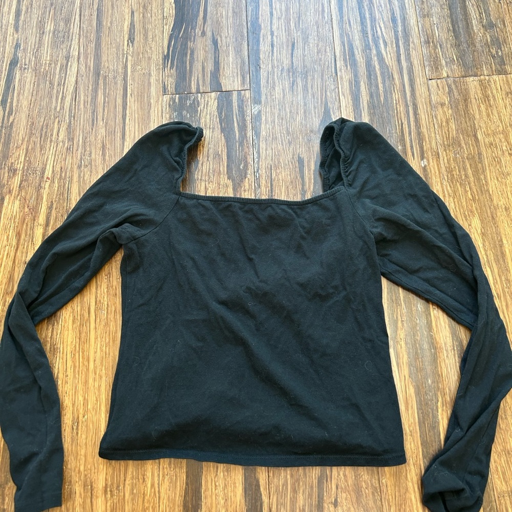 Wild Fable Black Long Sleeve Top Size: M